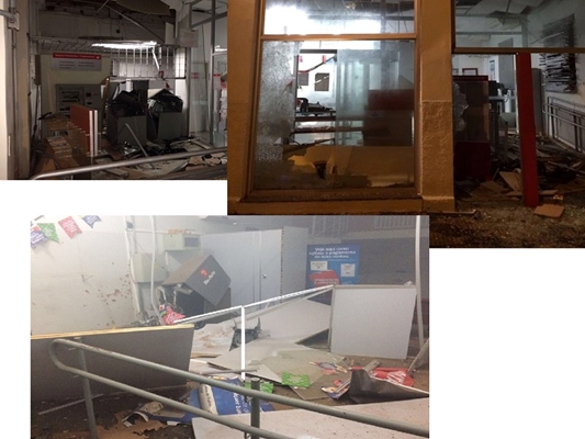 Bando de 11 ladrões explode 2 bancos em Santa Albertina