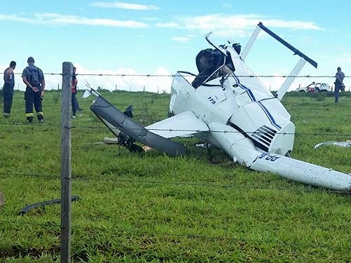 Queda de helicóptero fere 2 pessoas perto de Buritama