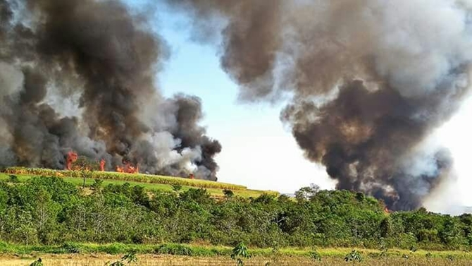Incêndio registrado perto de Nhandeara 