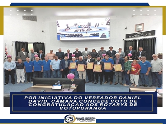 Câmara concede congratulação aos Rotarys de Votuporanga