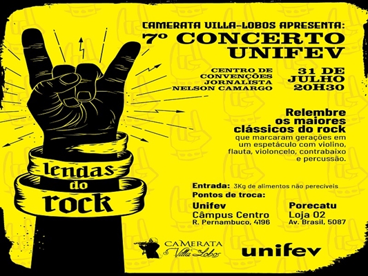 7º Concerto Unifev será no dia 31 de julho