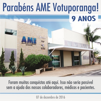 AME de Votuporanga completa 9 anos com 3,6 milhões de atendimentos