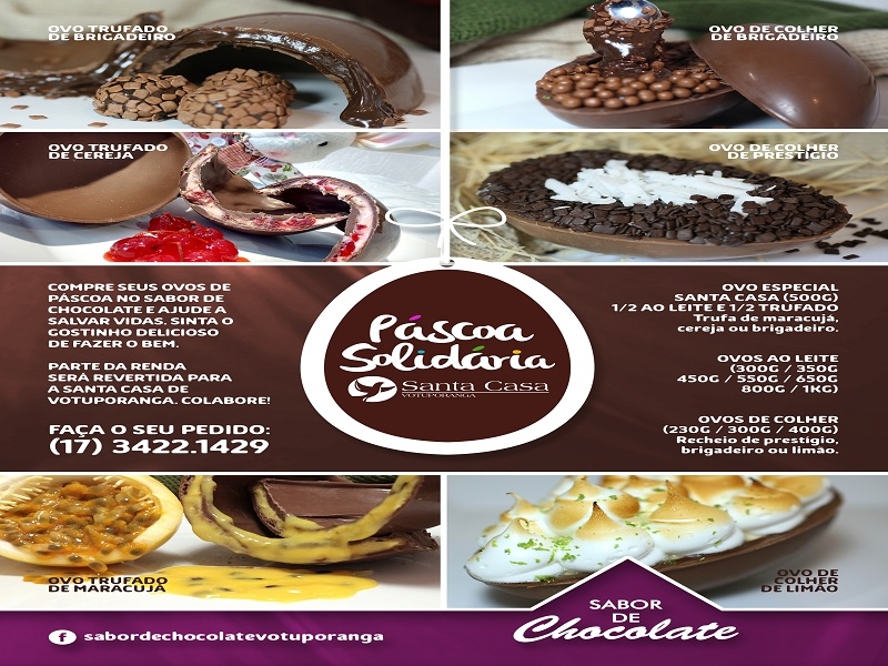 Páscoa Solidária Santa Casa e Sabor de Chocolate