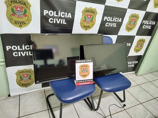 Polícia descobre traficante receptador e recupera TVs