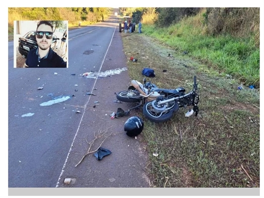 Motociclista morre em colisão com trator 