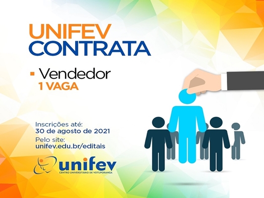 UNIFEV faz seleção para contratar vendedor 