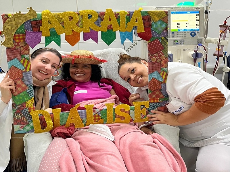 Arraiá na Diálise: alegria e afeto aos pacientes da Santa Casa