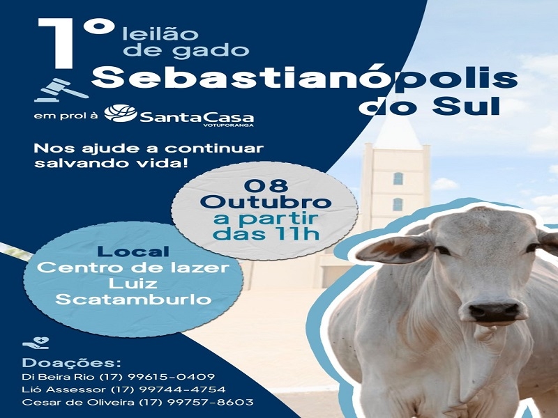 Sebastianópolis do Sul faz leilão para a Santa Casa
