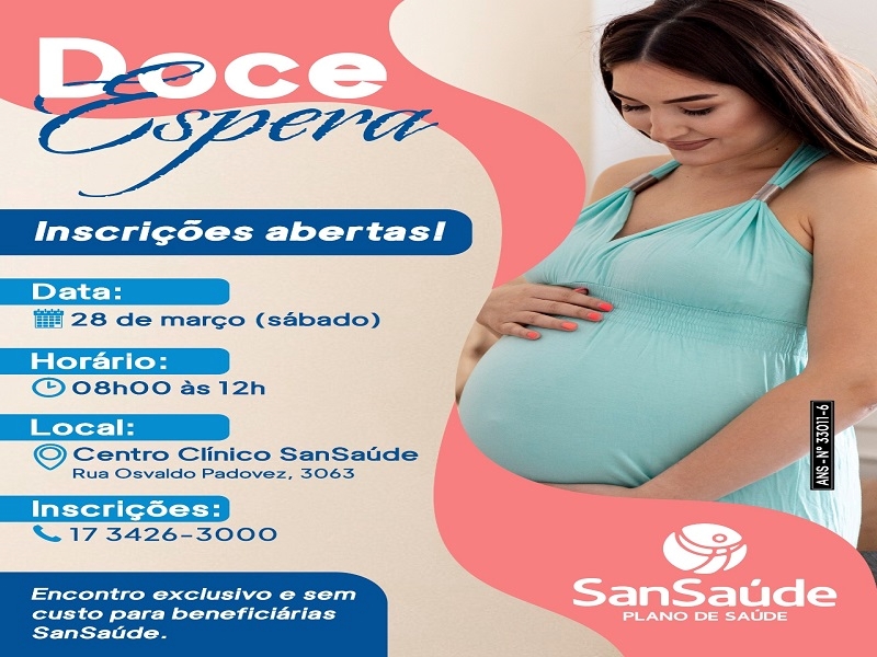 SanSaúde convida gestantes para Doce Espera