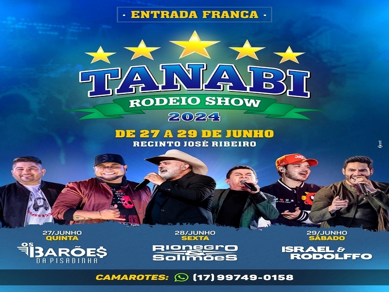 Tanabi Rodeio Show terá três noites de portões abertos