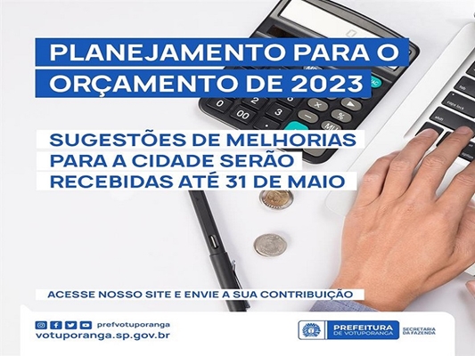 Participação no orçamento 2023 até 31/5