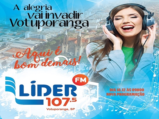 RÁDIO LÍDER FM DE VOTUPORANGA É INAUGURADA NA SEGUNDA-FEIRA 