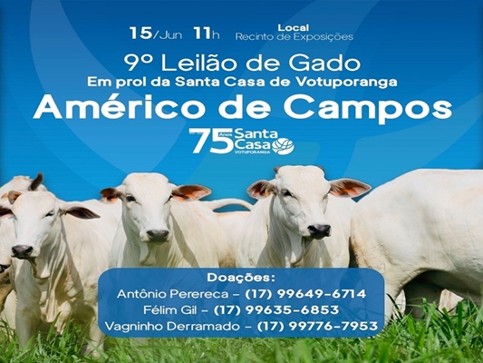 Américo de Campos realiza 9° Leilão para a Santa Casa