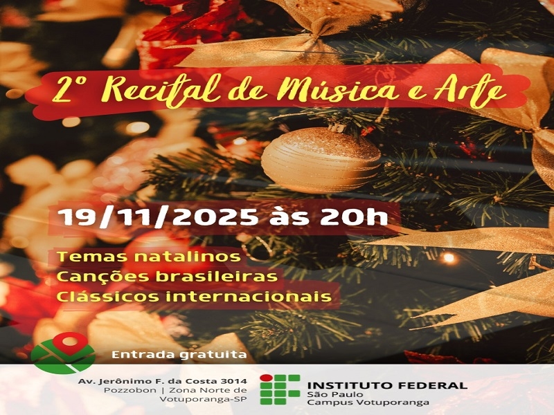 IFSP Votuporanga promove Recital de Música e Arte