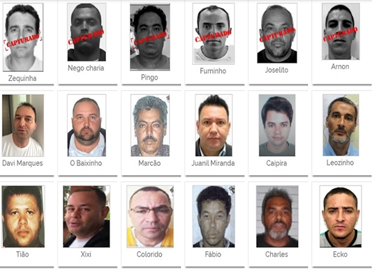 Os criminosos mais procurados do Brasil