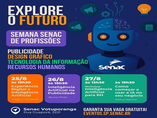 Senac Votuporanga promove Semana de Profissões 