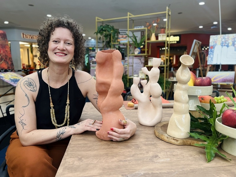 Exposição 'Cerâmica Natural' no Shopping Cidade Norte