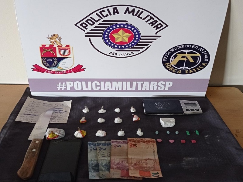 Força Tática prende traficante com cocaína e ecstasy 