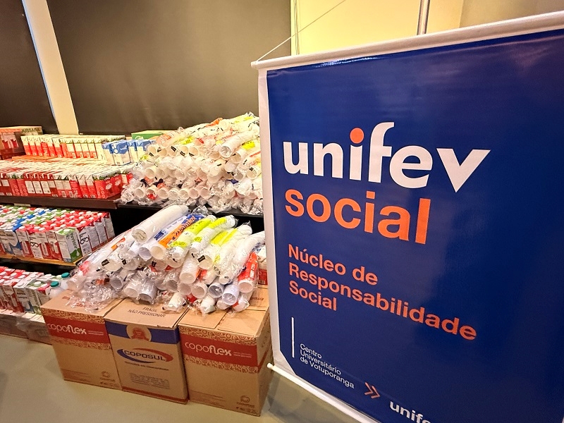 Unifev repassa mais de 550 litros de leite e descartáveis a cinco entidades 