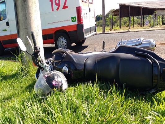 Motociclista de 29 anos gravemente ferido em colisão com poste em Votuporanga