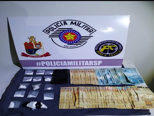 Traficante de cocaína é preso pela Polícia Militar