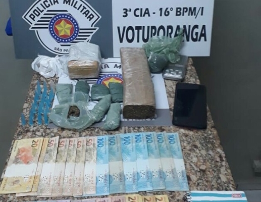 Polícia Militar prende traficante com maconha e cocaína