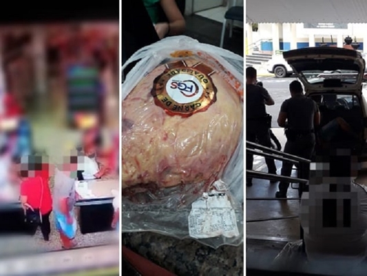 Homem é preso por furtar pacote de carne em mercado