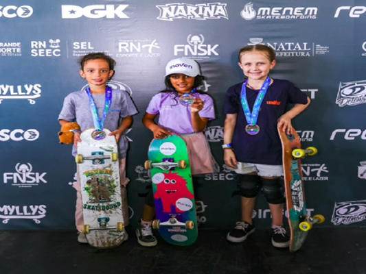 Ana Flor é vice-campeã em brasileiro de skate em Natal