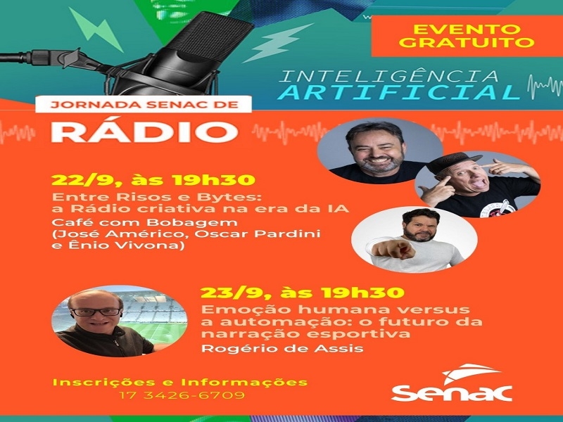 Jornada Senac de Rádio traz palestras de profissionais