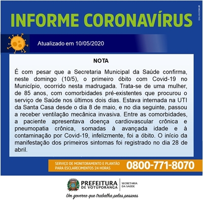 Votuporanga confirma primeira morte por coronavírus