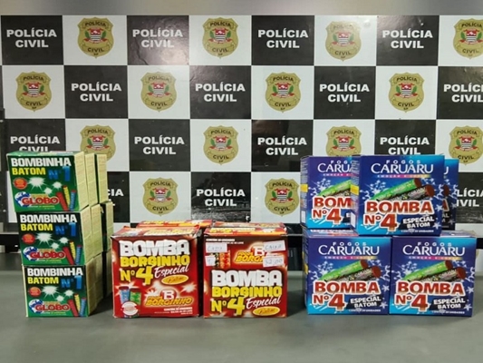 Polícia apreende fogos de artifício em Votuporanga